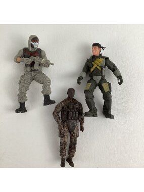 Lanard The Corps Elite Triple Threat Military Action Adventure 4" Figure Toy Lot